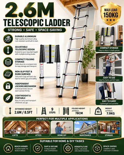 Telescopic ladder 8 - telescopic,