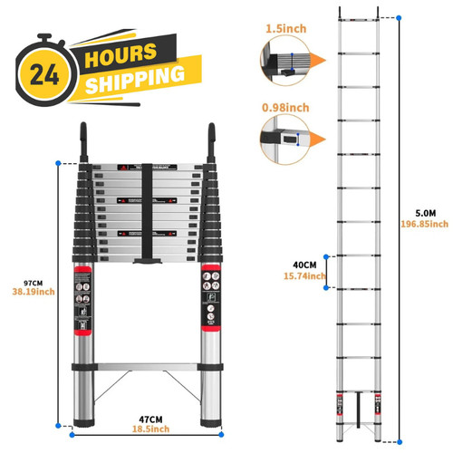 2m telescopic ladder - ✅,