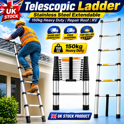 Telescopic ladder stainless - telescopic,