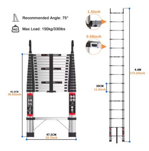 2m telescopic ladder - ✅,