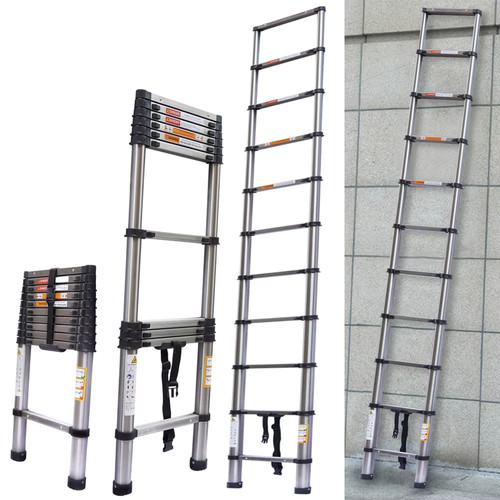 Telescopic folding ladder - folding,